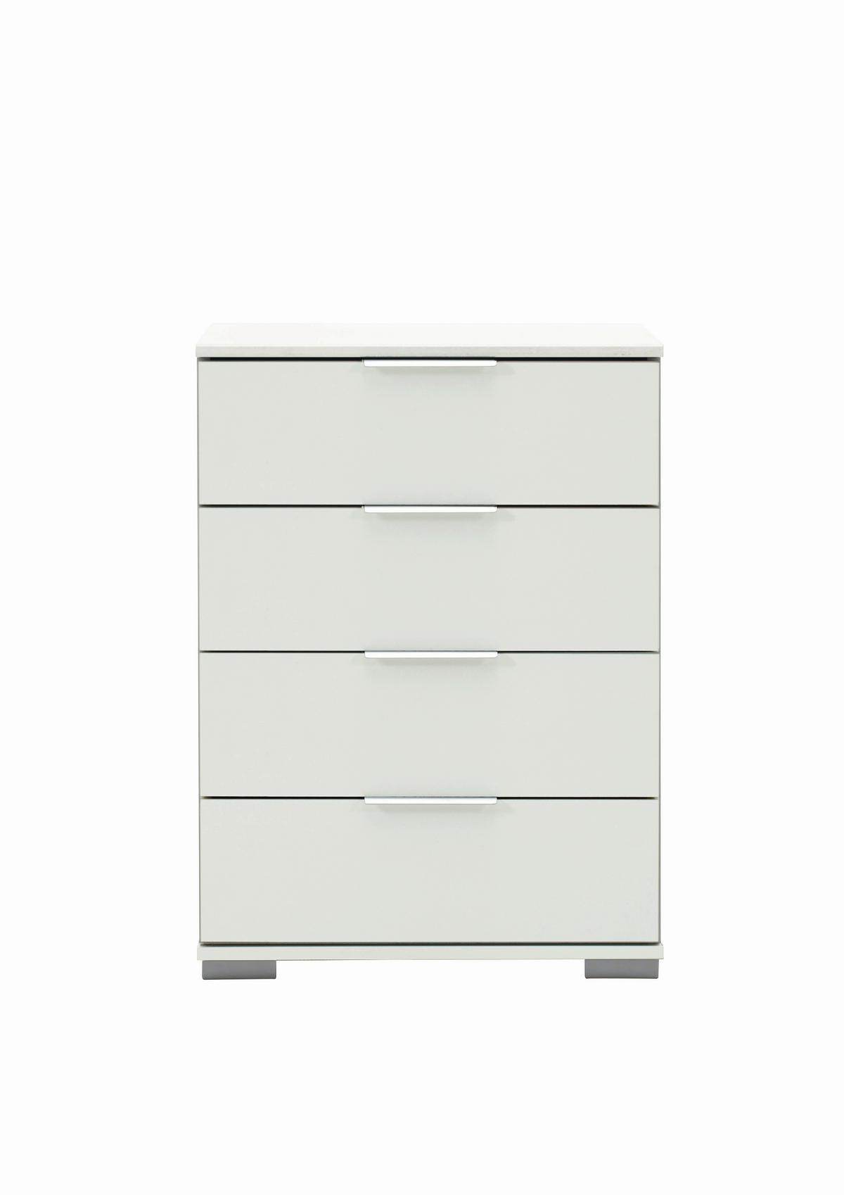 NACHTKÄSTCHEN 52/74/38 cm  in Weiß  - Chromfarben/Alufarben, Design, Holzwerkstoff/Kunststoff (52/74/38cm) - Carryhome