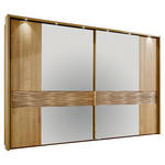 SCHWEBETÜRENSCHRANK  in Eichefarben  - Chromfarben/Eichefarben, KONVENTIONELL, Holz/Holzwerkstoff (250/217/67cm) - Dieter Knoll