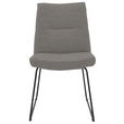 STUHL - Anthrazit/Schwarz, Design, Textil/Metall (50/90/68cm) - Valnatura