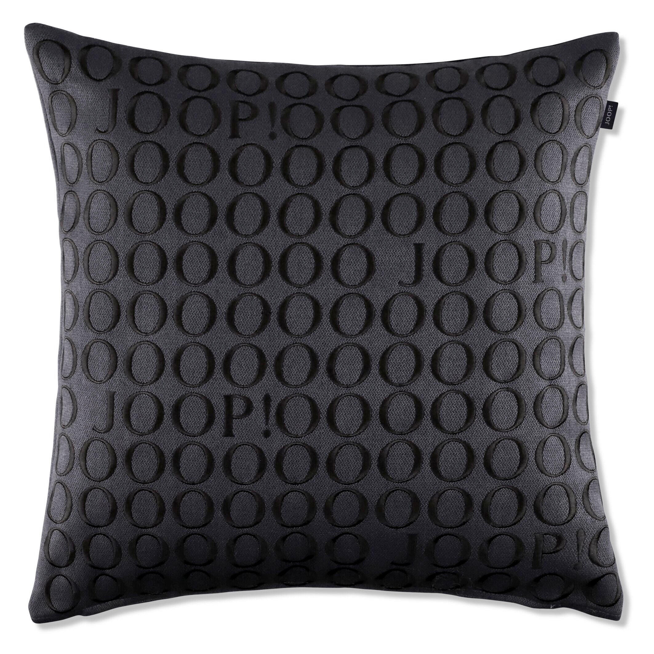 KISSENHÜLLE J! Fine Signature anthrazit 50/50 cm  - Anthrazit, Design, Textil (50/50cm) - Joop!
