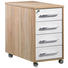 ANSTELLCONTAINER - Eichefarben/Silberfarben, KONVENTIONELL, Holzwerkstoff/Kunststoff (43/75/80cm) ANSTELLCONTAINER - Eichefarben/Silberfarben, KONVENTIONELL, Holzwerkstoff/Kunststoff (43/75/80cm)