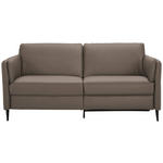 3-SITZER-SOFA Latina in Echtleder Braun   - Schwarz/Braun, Design, Leder/Metall (190/84/99cm) - Dieter Knoll