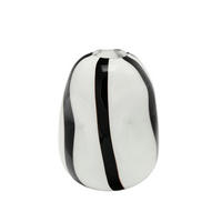 VASE 29 cm  - Schwarz/Weiß, Trend, Glas (23/29cm) - Ambia Home