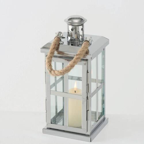 LAMPÁŠ kov - strieborná, Basics, kov (12/12/27cm)