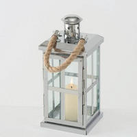 LAMPÁŠ kov - strieborná, Basics, kov (12/12/27cm)