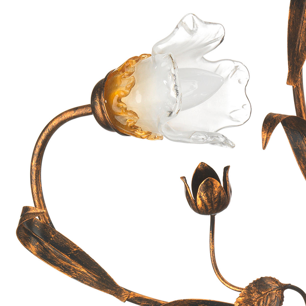 DECKENLEUCHTE  63/20 cm    - Bronzefarben, KONVENTIONELL, Glas/Metall (63/20cm)