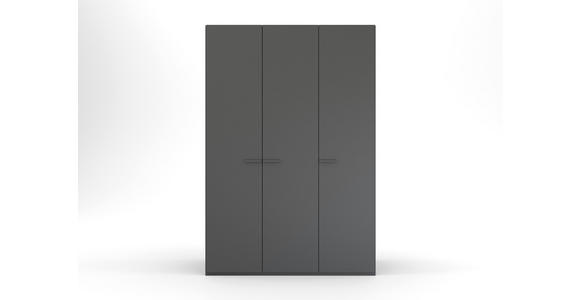DREHTÜRENSCHRANK 151/223/60 cm 3-türig Graphitfarben - Graphitfarben, Trend, Glas/Holzwerkstoff (151/223/60cm) - Novel