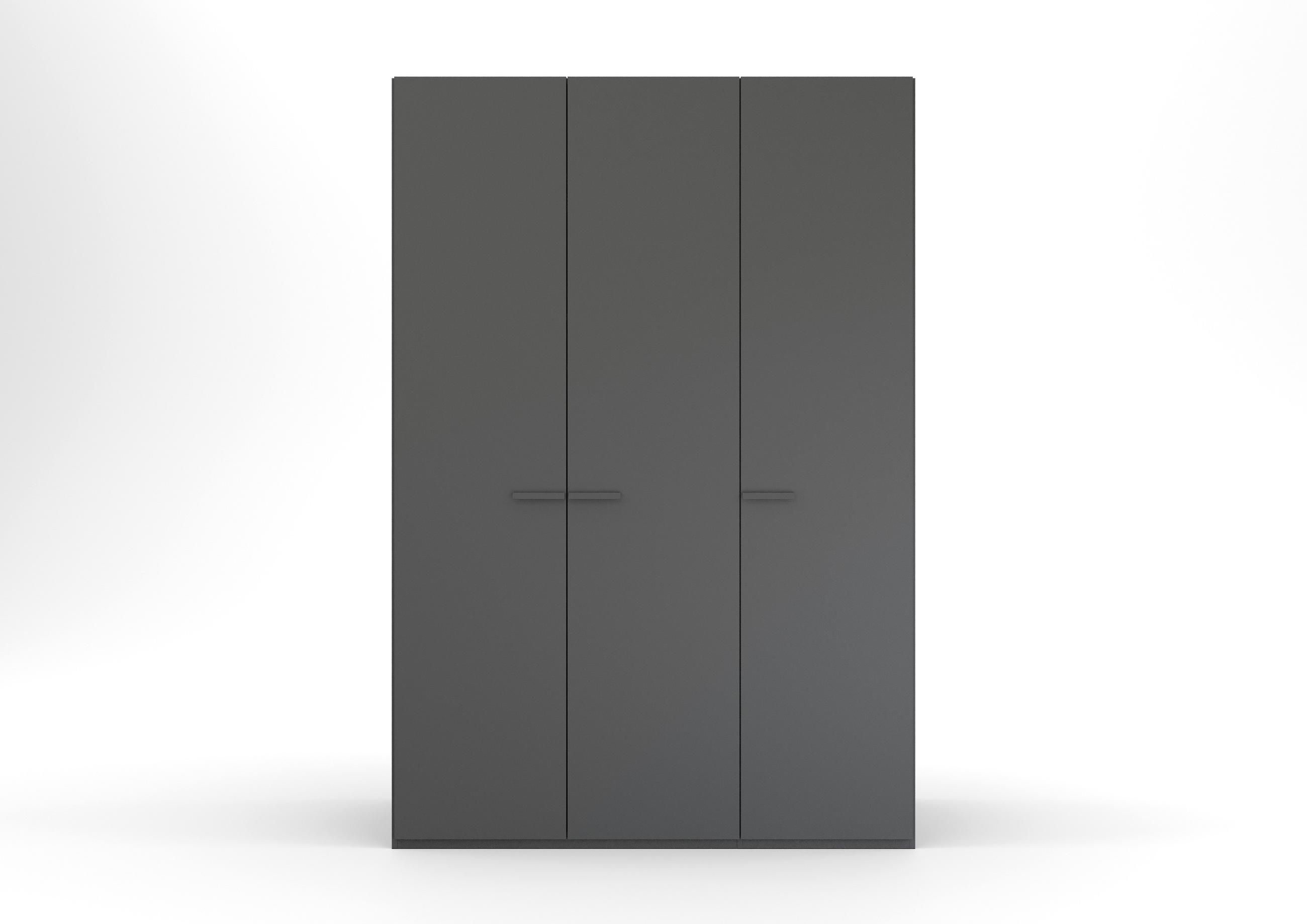 Thumbnail - Novel Drehtürenschrank, Graphit, Metall, 9 Fächer, 3 Schublade(n) Schubladen, 151x235x60 cm, Blauer Engel, Goldenes M, M...