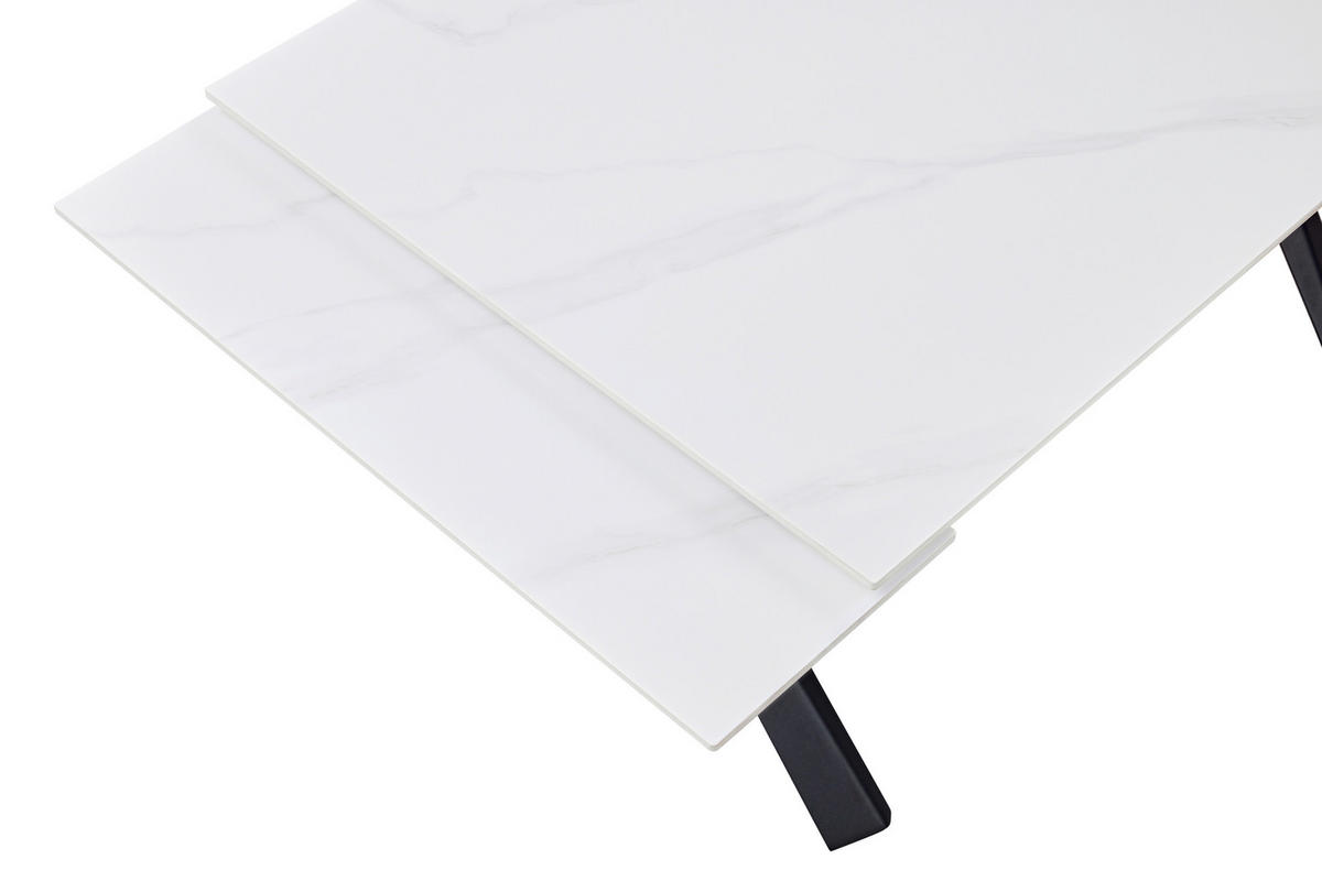 TRPEZARIJSKI STO  crna, bež   - bež/crna, Osnovno, metal/keramika (140-200/76/90cm) - Hom`in