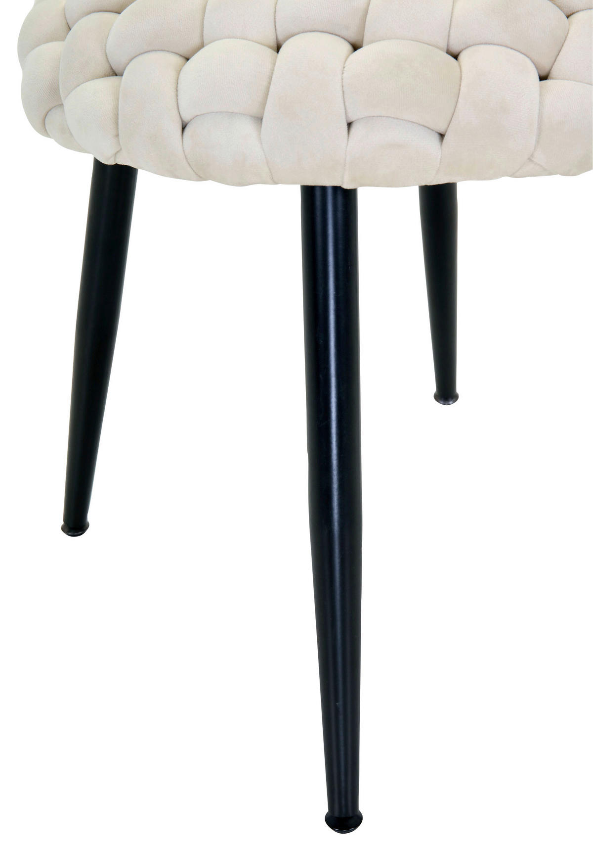 TABURET, textil, 53/49/53 cm - černá/krémová, Design, kov/textil (53/49/53cm) - Landscape