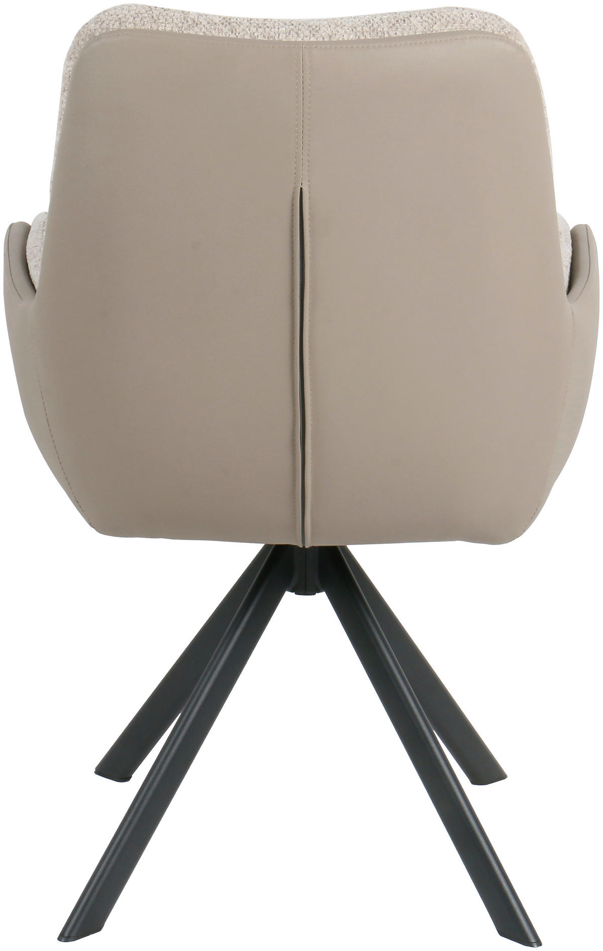 ARMLEHNSTUHL Eisen Webstoff  - Schwarz/Grau, Modern, Textil/Metall (61/91/65cm) - MID.YOU