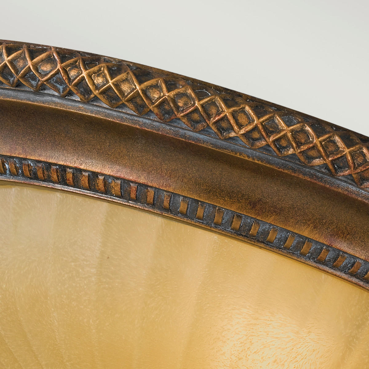 DECKENLEUCHTE  34.3/17.8 cm    - Goldfarben/Bronzefarben, Natur, Glas/Metall (34.3/17.8cm) - Elstead Lighting