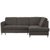 ECKSOFA Graubraun Chenille  - Graubraun/Schwarz, MODERN, Holz/Textil (241/184cm) - Carryhome