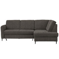 ECKSOFA Graubraun Chenille  - Graubraun/Schwarz, MODERN, Holz/Textil (241/184cm) - Carryhome