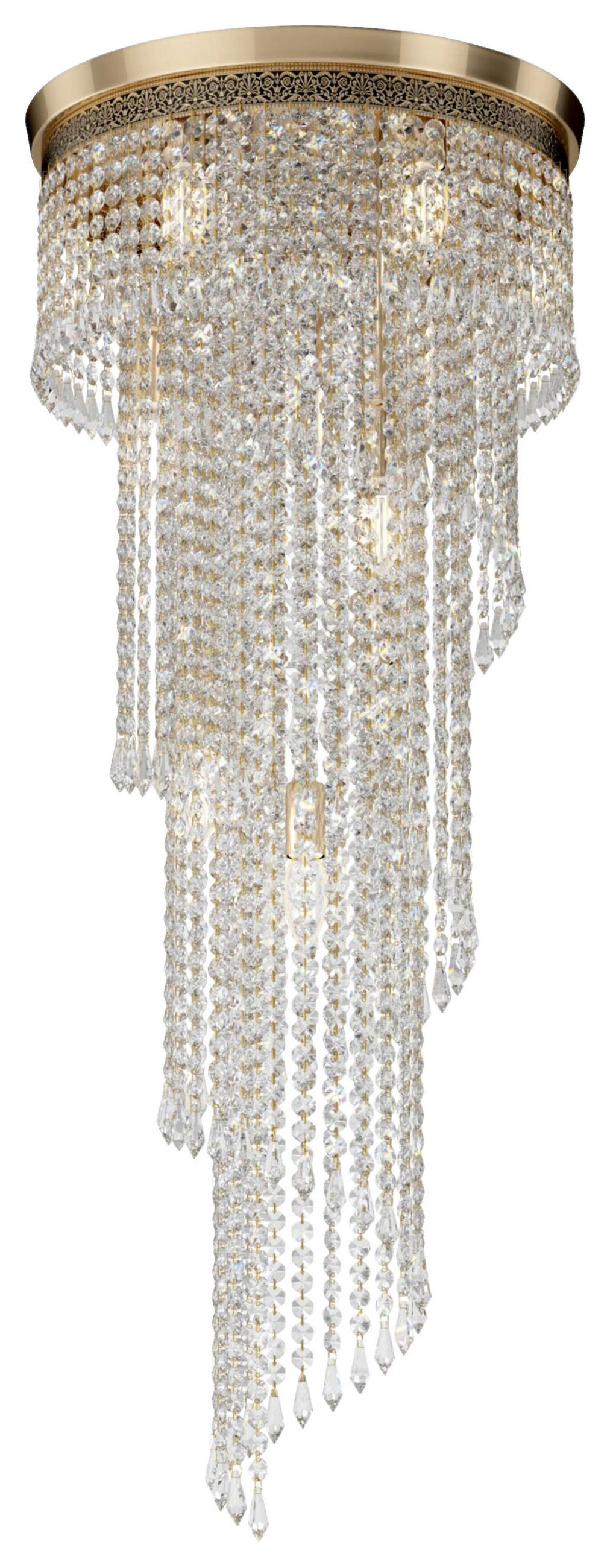 KRONLEUCHTER 42/97,5/42 cm   - Goldfarben, Basics, Glas/Metall (42/97,5/42cm) - MAYTONI