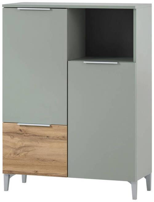 HIGHBOARD Smilla  in 80,4/109,6/31,9 cm  - Eichefarben/Pastellgrün, MODERN, Holzwerkstoff/Kunststoff (80,4/109,6/31,9cm) - Stylife