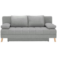 SCHLAFSOFA  mit Schlafen auf Sitzhöhe Webstoff Hellgrau  - Hellgrau/Naturfarben, KONVENTIONELL, Holz/Textil (195/90/90cm) - Cantus