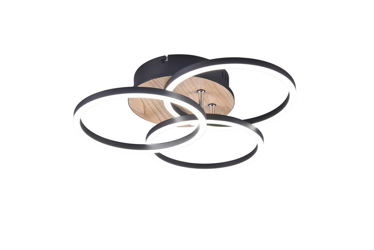 LED-DECKENLEUCHTE Circle 44/9,5 cm   - Braun, MODERN, Kunststoff (44/9,5cm)