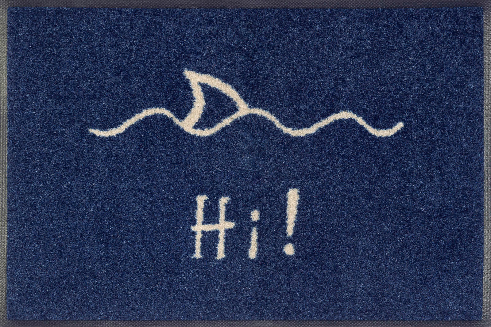 wash+dry FUßMATTE Hi! Weiß, Dunkelblau 40x60 cm