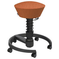 BÜROHOCKER   Orange, Rot, Schwarz  - Rot/Schwarz, Basics, Kunststoff/Textil (55/45,66/55cm) - Aeris