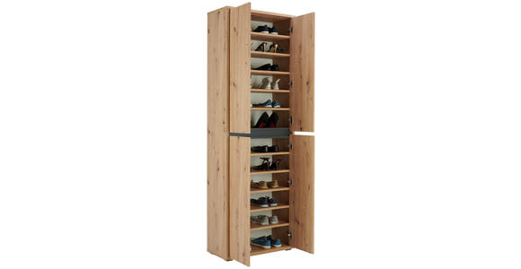 SCHUHSCHRANK 70/210/34 cm - Eichefarben, KONVENTIONELL, Holzwerkstoff (70/210/34cm) - Xora