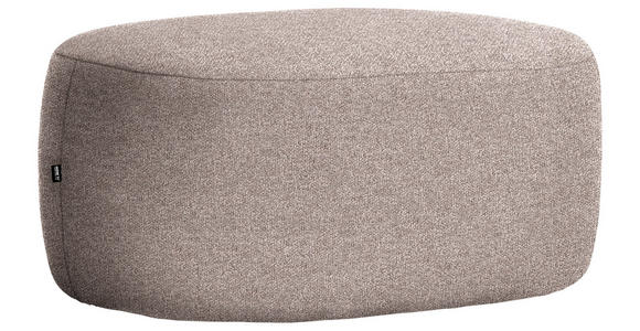 HOCKER in Textil Hellbraun  - Hellbraun/Schwarz, MODERN, Kunststoff/Textil (88/43/66cm) - Hom`in