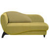RÉCAMIERE Hellgrün Webstoff  - Schwarz/Hellgrün, MODERN, Holz/Textil (84/87/171-190cm) - Joka