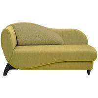 RÉCAMIERE in Webstoff Hellgrün  - Schwarz/Hellgrün, Modern, Holz/Textil (84/87/171-190cm) - Joka