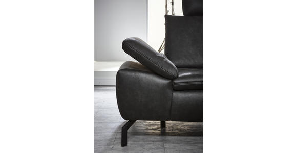 WOHNLANDSCHAFT in Textil Anthrazit - Anthrazit/Schwarz, Design, Textil/Metall (181/341cm) - Dieter Knoll