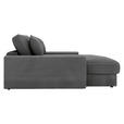 XXL-SESSEL Cord Dunkelgrau    - Dunkelgrau/Schwarz, MODERN, Kunststoff/Textil (160/87/190cm) - Carryhome