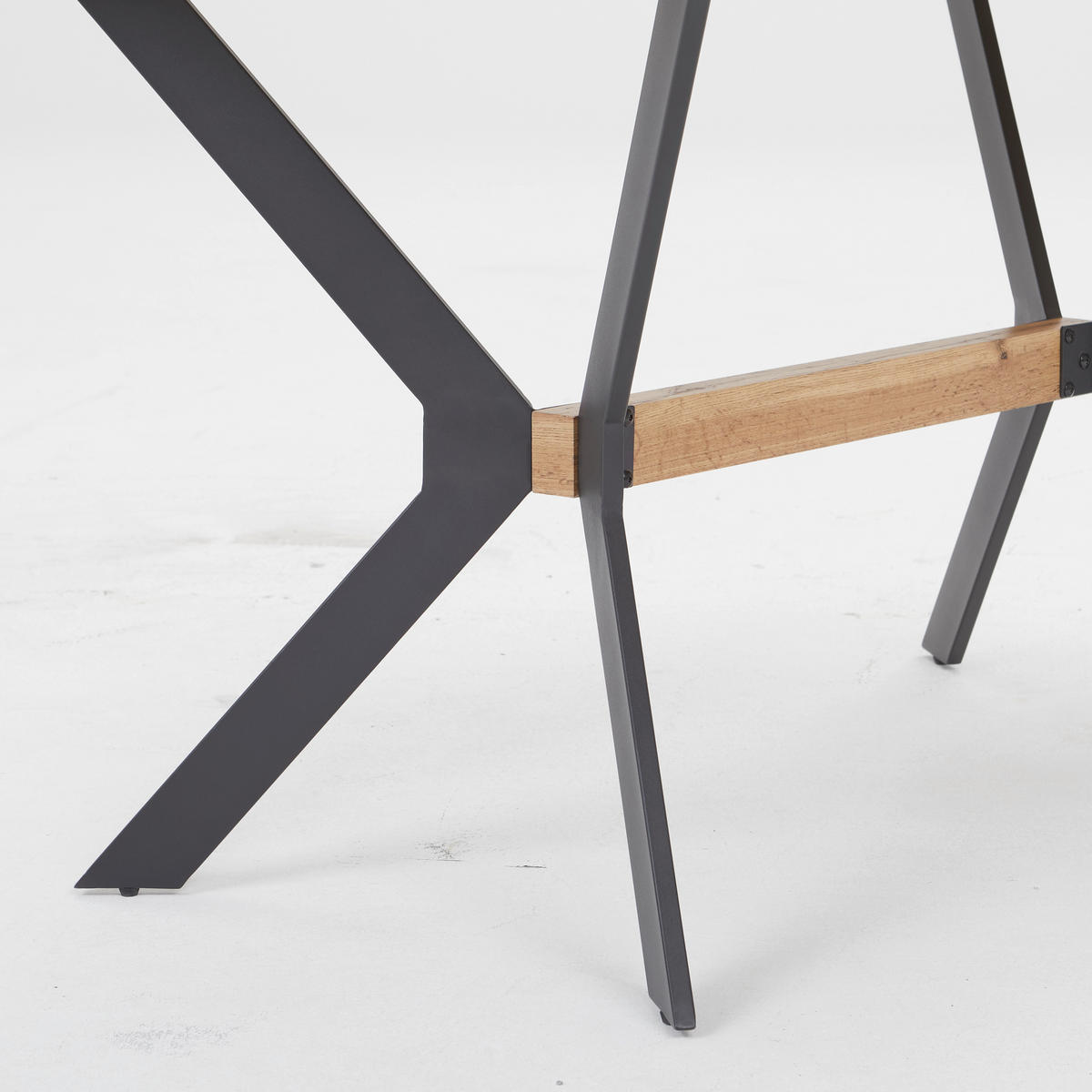 ESSTISCH rechteckig Schwarz, Eichefarben  - Eichefarben/Schwarz, MODERN, Holzwerkstoff/Metall (140/90/76cm) - MID.YOU