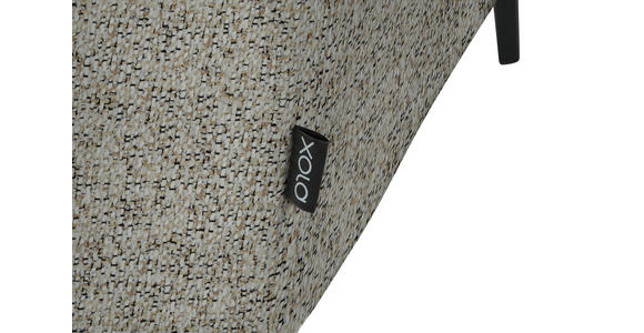 ECKSOFA in Struktur Greige 205/280 cm - Greige/Schwarz, Design, Textil/Metall (205/280cm) - Xora