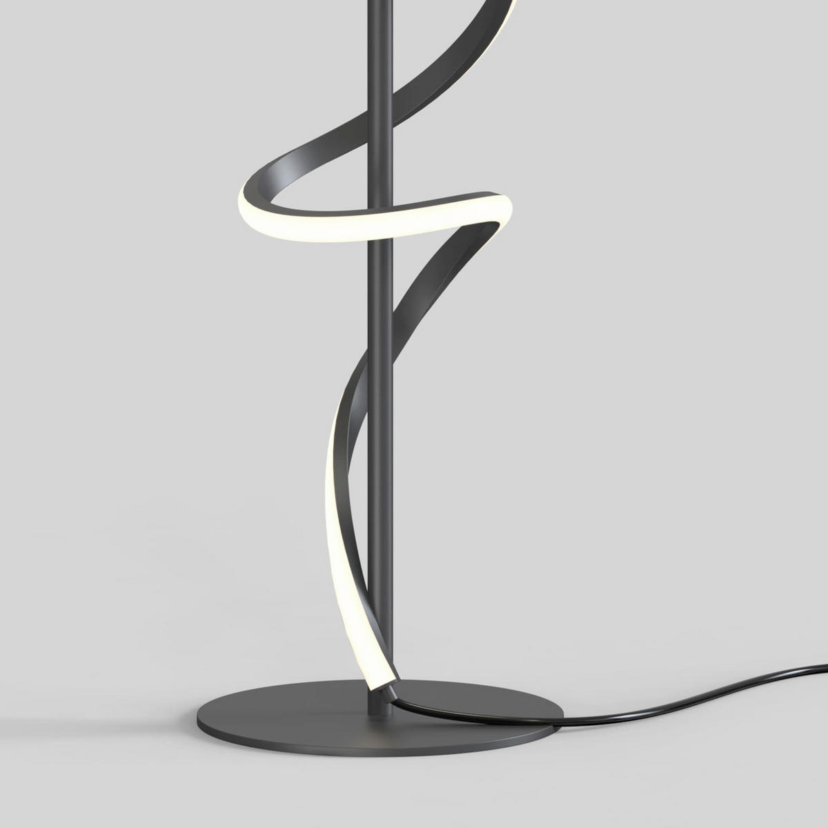 LED-TISCHLEUCHTE 20/20/80 cm   - Titanfarben/Schwarz, Design, Kunststoff/Metall (20/20/80cm)