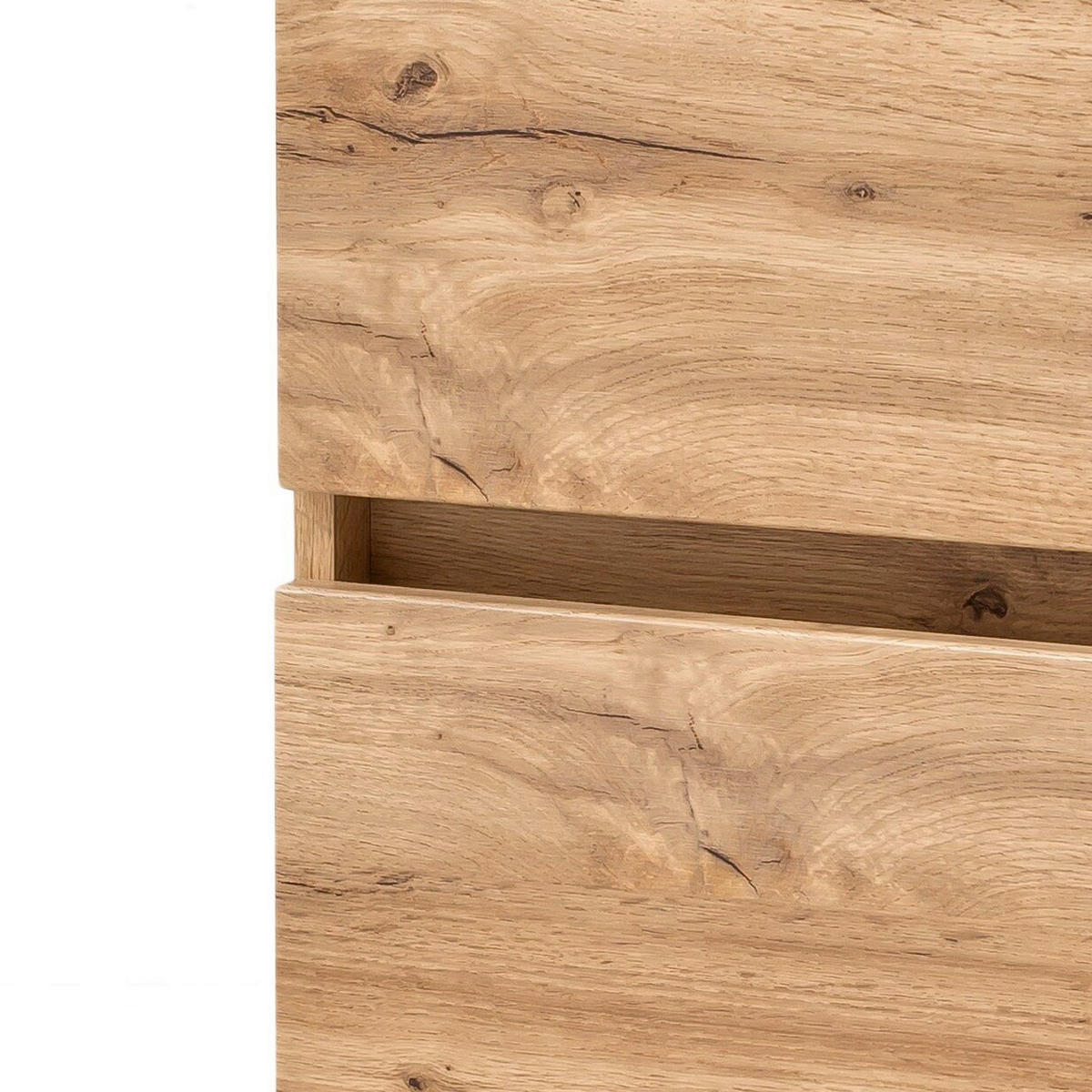 HOCHSCHRANK 40/180/35 cm  - Eiche Wotan/Silberfarben, Natur, Holzwerkstoff/Kunststoff (40/180/35cm) - Xora