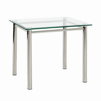 BEISTELLTISCH in Metall, Glas 60/50/53 cm  - Chromfarben, KONVENTIONELL, Glas/Metall (60/50/53cm)