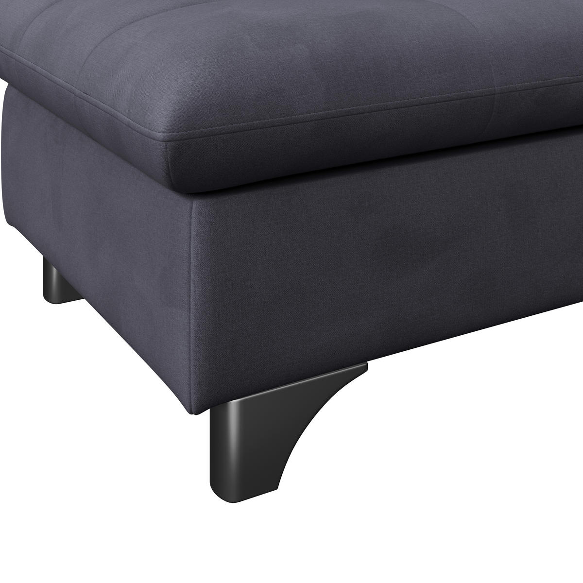 HOCKER Chenille Dunkelblau  - Chromfarben/Dunkelblau, KONVENTIONELL, Textil/Metall (108/46/108cm) - Livetastic