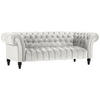 BIGSOFA in Flachgewebe Weiss  - Weiss/Schwarz, Trend, Holz/Textil (230/74/101cm) - Livetastic