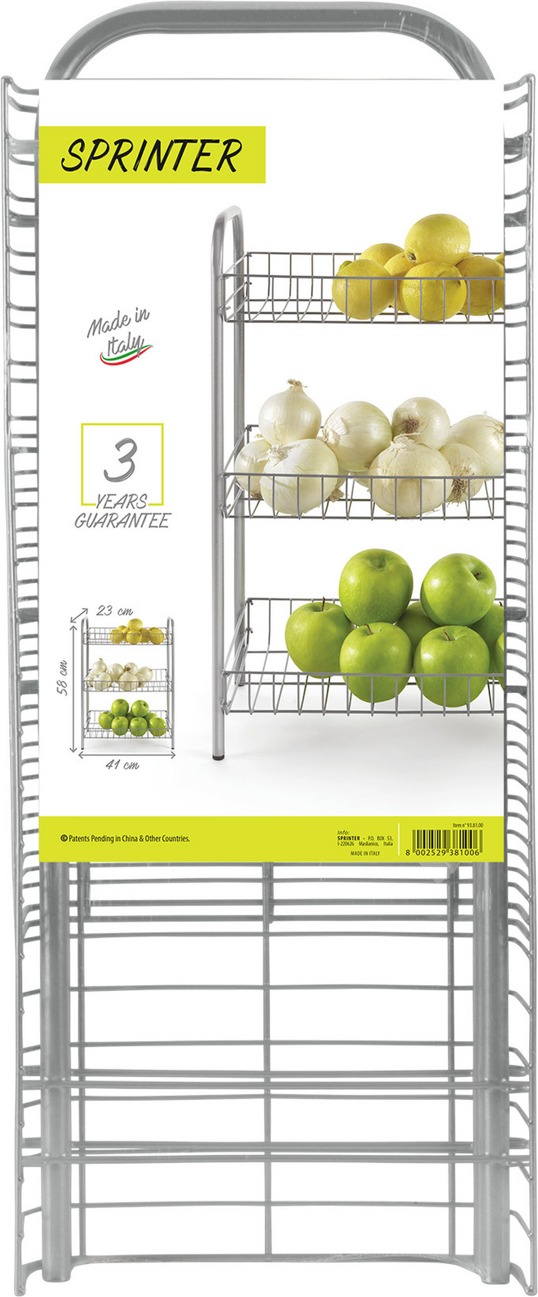 KONYHAI RENDSZEREZŐ SZETT - szürke, Basics, fém (41/61/23cm) - Metaltex