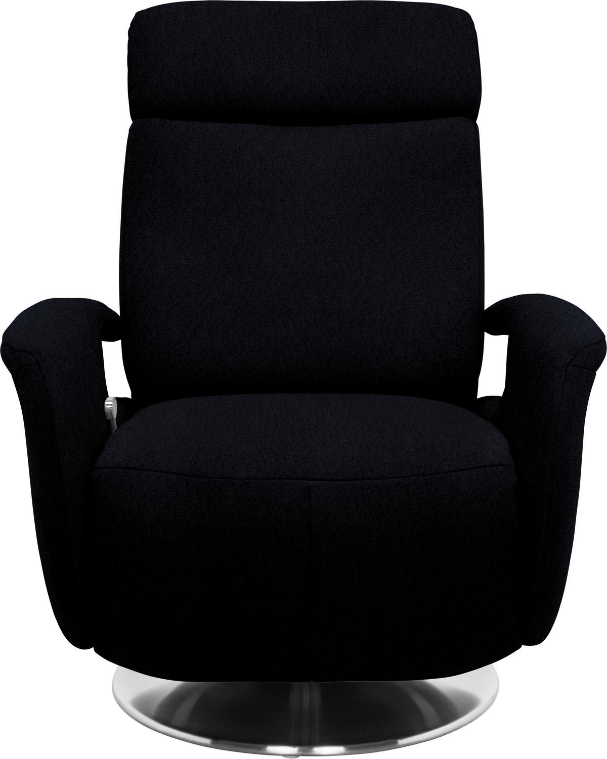 RELAXSESSEL in Textil Schwarz  - Edelstahlfarben/Schwarz, Konventionell, Textil/Metall (84/109/88cm) - Beldomo System