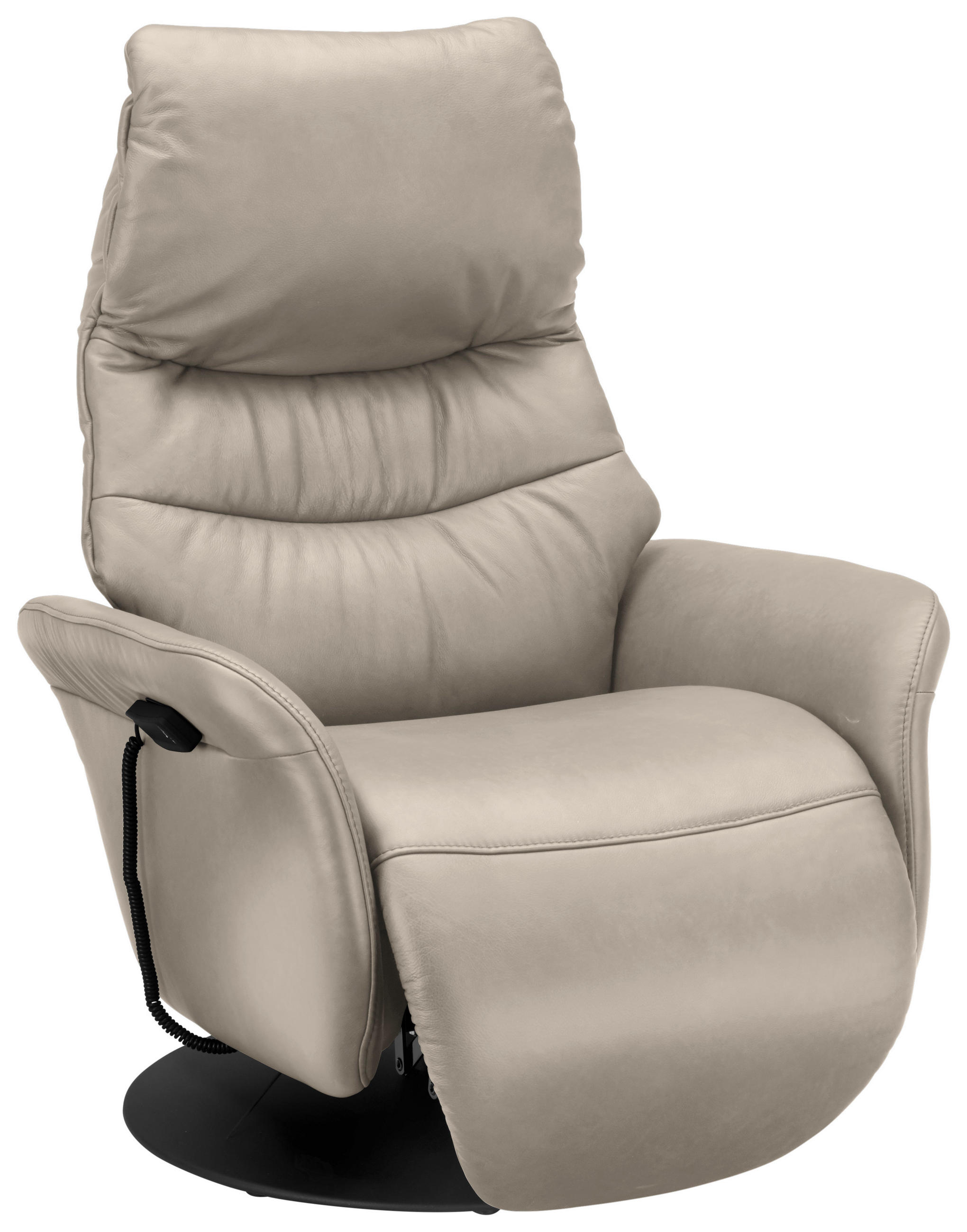 RELAXSESSEL in Leder Creme  - Anthrazit/Creme, Design, Leder/Metall (78/111/85cm) - Himolla Komfortklass