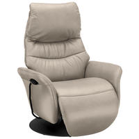 RELAXSESSEL in Leder Creme  - Anthrazit/Creme, Design, Leder/Metall (78/111/85cm) - Himolla Komfortklass