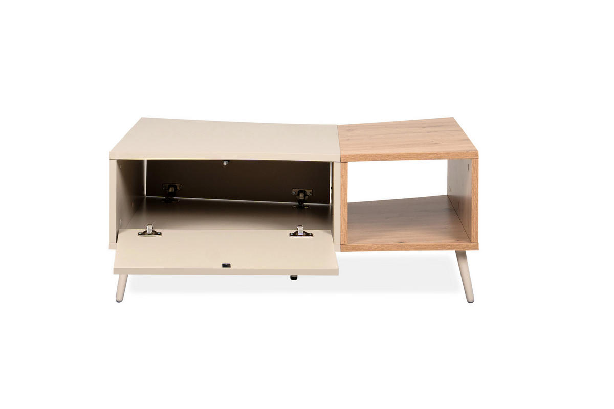 COUCHTISCH rechteckig Sandfarben, Eiche Artisan  - Sandfarben/Eiche Artisan, Design, Holzwerkstoff/Kunststoff (94/40/60cm) - MID.YOU