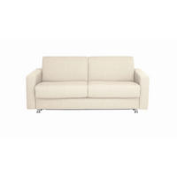 SCHLAFSOFA Flachgewebe Naturfarben  - Chromfarben/Naturfarben, KONVENTIONELL, Textil/Metall (195/84/100cm) - Bali