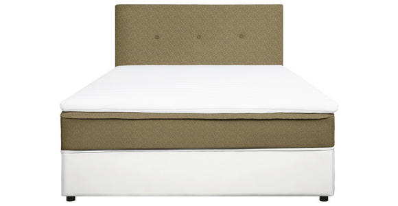 BOXBETT 120/200 cm in Gelb, Weiß - Gelb/Schwarz, KONVENTIONELL, Holz/Textil (120/200cm) - Carryhome