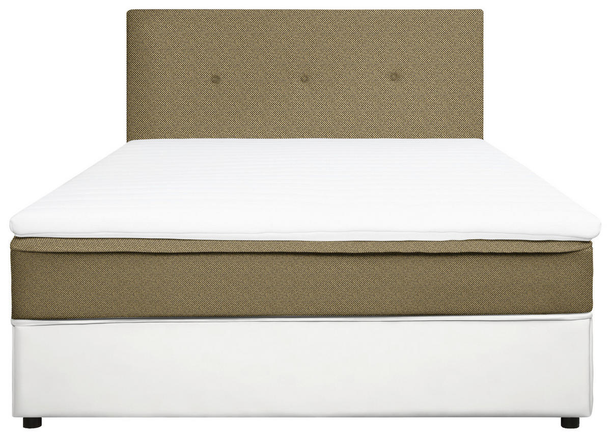 BOXBETT 160/200 cm  in Gelb, Weiss  - Weiss/Gelb, Konventionell, Holz/Textil (160/200cm) - Carryhome