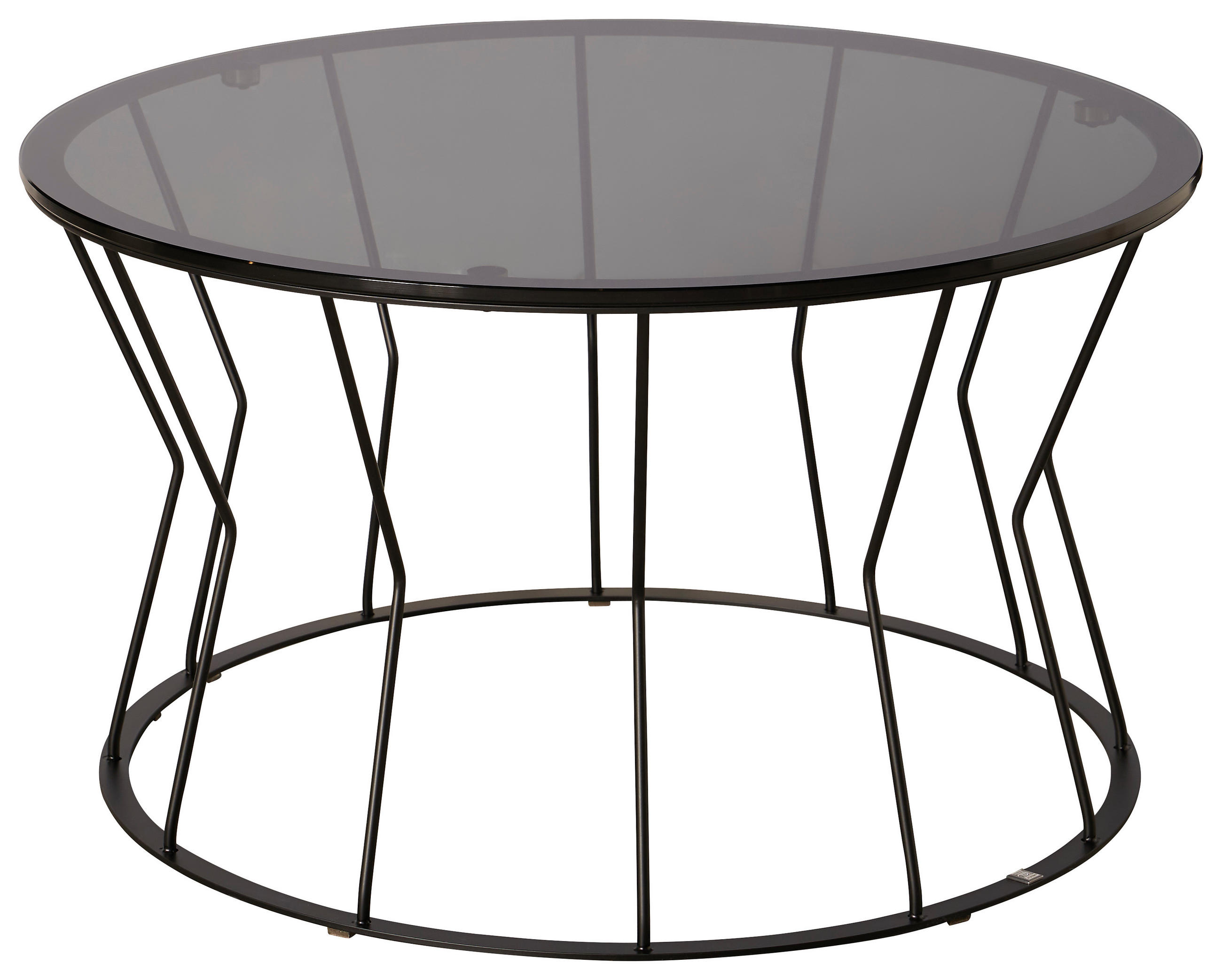 COUCHTISCH FABIA 80/80/40 cm rund Anthrazit, Schwarz  - Anthrazit/Schwarz, Design, Glas/Metall (80/80/40cm) - Musterring