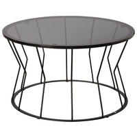 COUCHTISCH FABIA 80/80/40 cm rund Anthrazit, Schwarz  - Anthrazit/Schwarz, Design, Glas/Metall (80/80/40cm) - Musterring