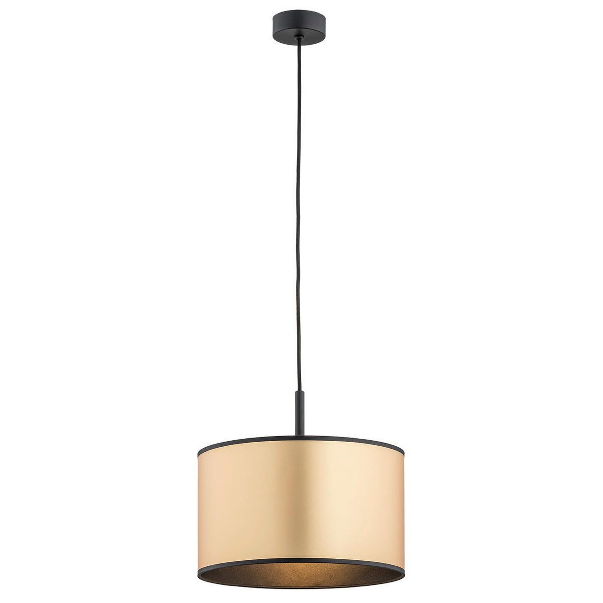 HÄNGELEUCHTE 107/40/40 cm  - Goldfarben/Schwarz, Basics, Textil/Metall (107/40/40cm)