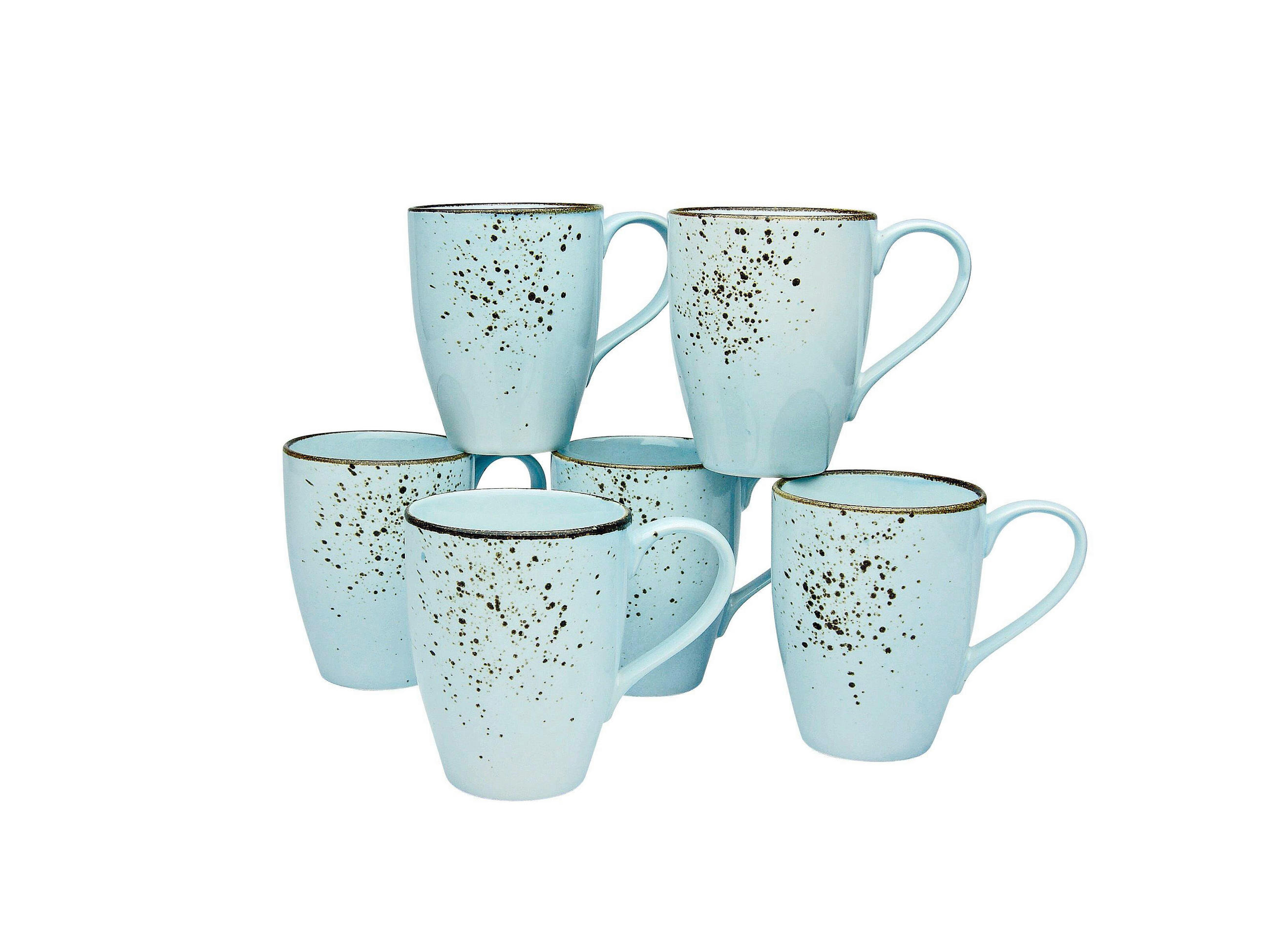 KAFFEEBECHERSET 6-teilig  - Pastellblau, Trend, Keramik (300ml) - Creatable