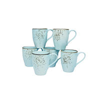 KAFFEEBECHERSET 6-teilig  - Pastellblau, Trend, Keramik (300ml) - Creatable